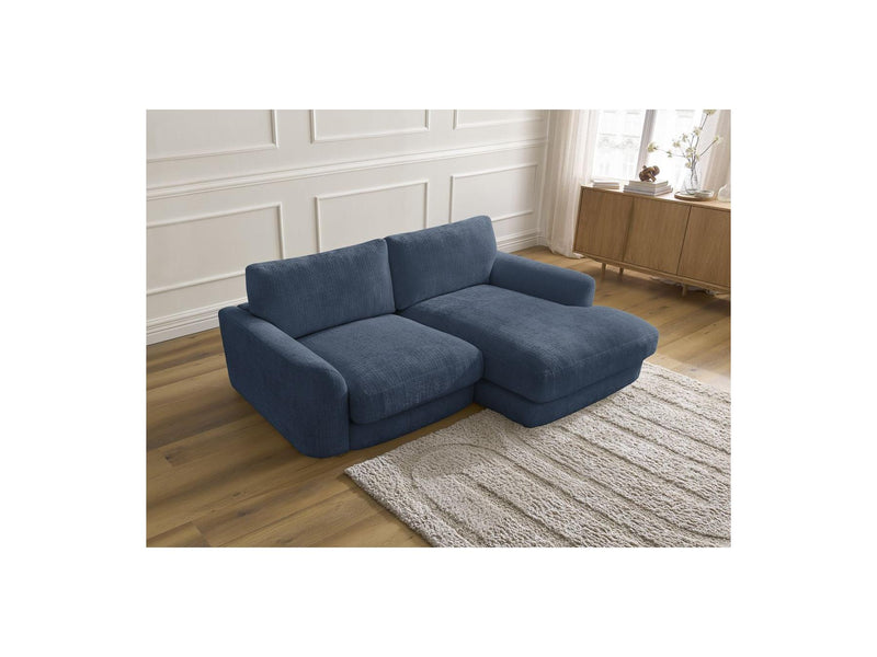 Canapé D'Angle Fixe - Leonore - Tissu Texturé - Angle Droit