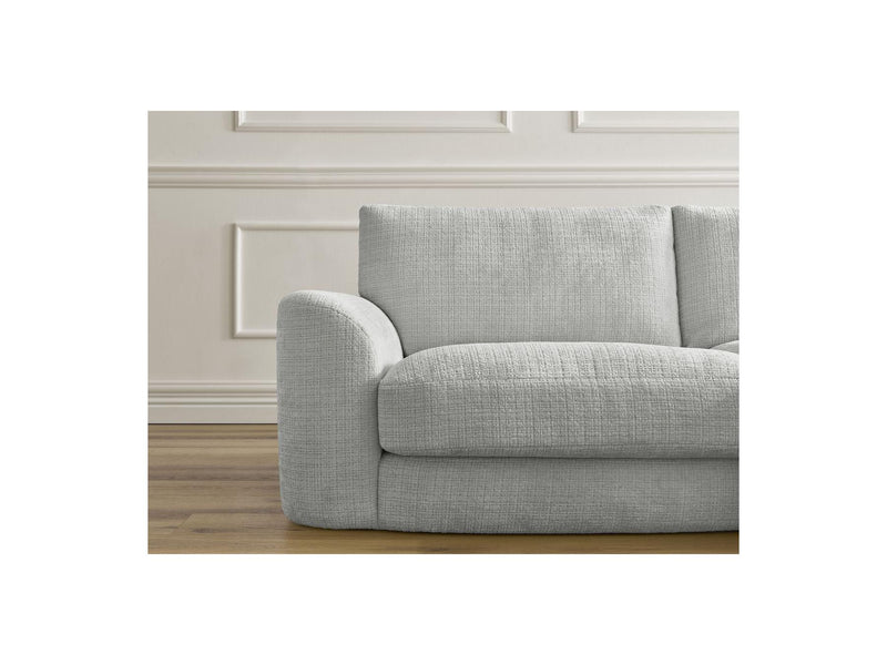 Canapé D'Angle Fixe - Leonore - Tissu Texturé - Angle Droit