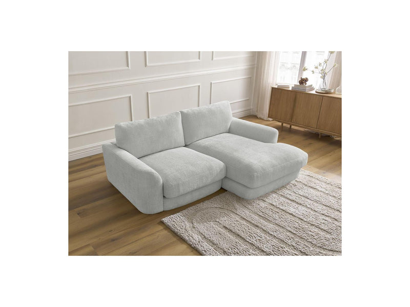 Canapé D'Angle Fixe - Leonore - Tissu Texturé - Angle Droit