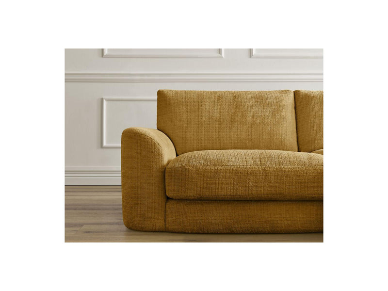 Canapé D'Angle Fixe - Leonore - Tissu Texturé - Angle Droit