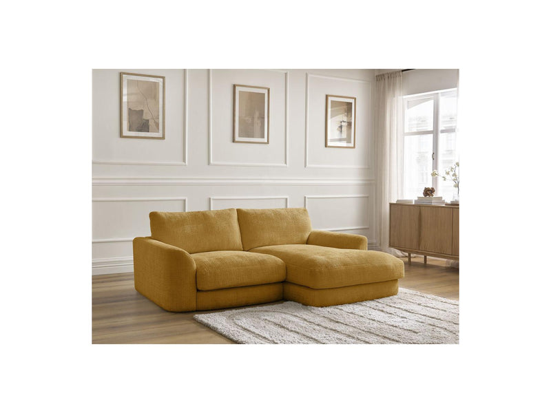 Canapé D'Angle Fixe - Leonore - Tissu Texturé - Angle Droit