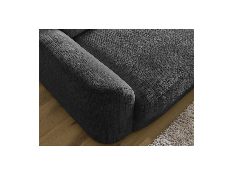 Canapé D'Angle Fixe - Leonore - Tissu Texturé - Angle Droit