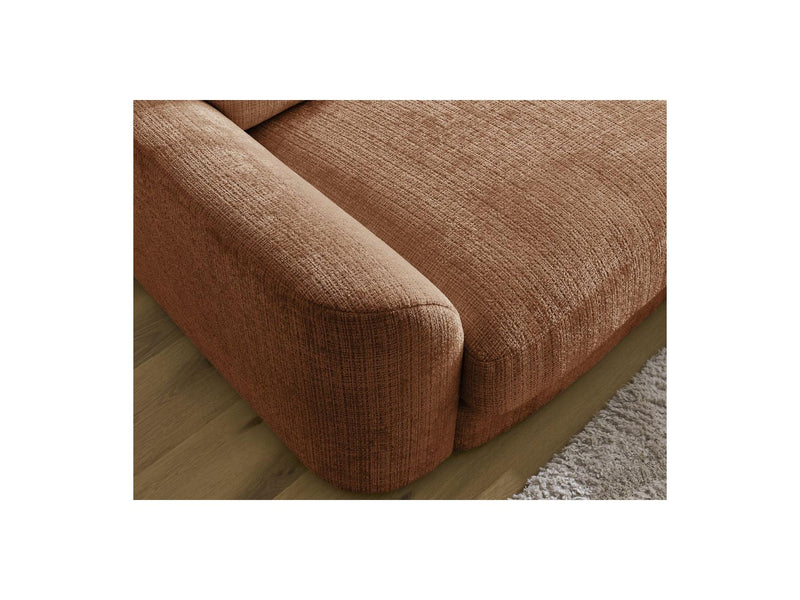 Canapé D'Angle Fixe - Leonore - Tissu Texturé - Angle Droit