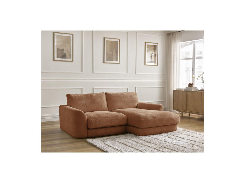 Canapé D'Angle Fixe - Leonore - Tissu Texturé - Angle Droit