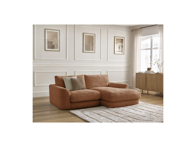 Canapé D'Angle Fixe - Leonore - Tissu Texturé - Angle Droit