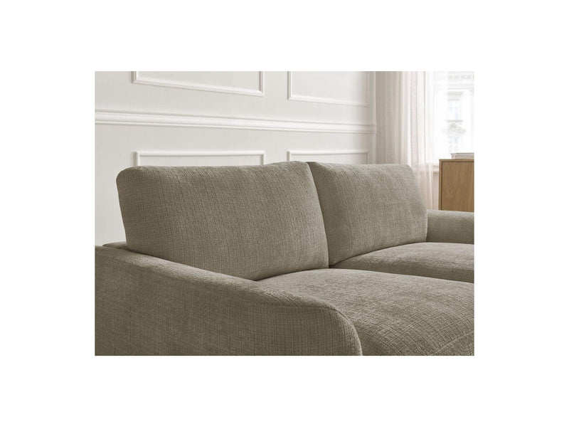 Canapé D'Angle Fixe - Leonore - Tissu Texturé - Angle Droit