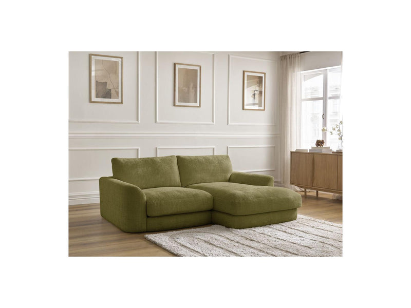 Canapé D'Angle Fixe - Leonore - Tissu Texturé - Angle Droit