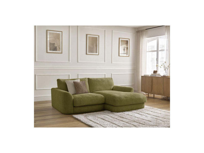 Canapé D'Angle Fixe - Leonore - Tissu Texturé - Angle Droit