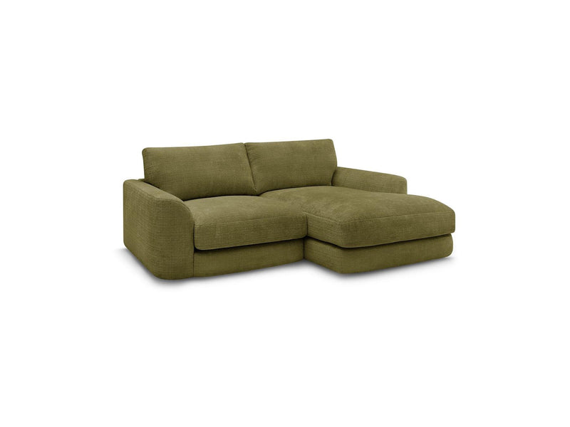 Canapé D'Angle Fixe - Leonore - Tissu Texturé - Angle Droit