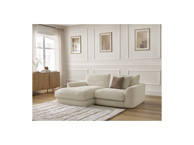 Canapé D'Angle Fixe - Leonore - Tissu Texturé - Angle Gauche