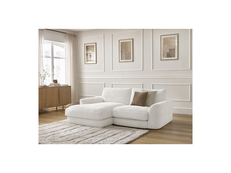 Canapé D'Angle Fixe - Leonore - Tissu Texturé - Angle Gauche