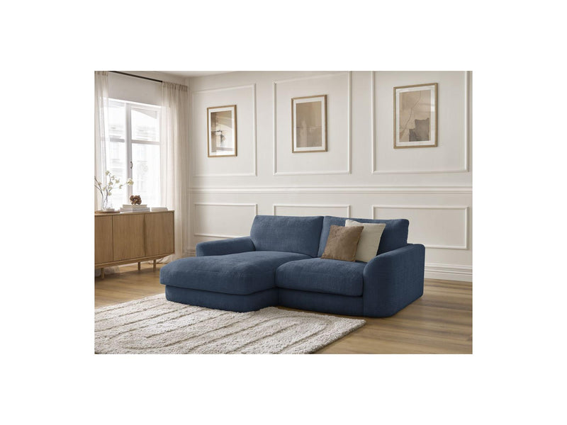 Canapé D'Angle Fixe - Leonore - Tissu Texturé - Angle Gauche