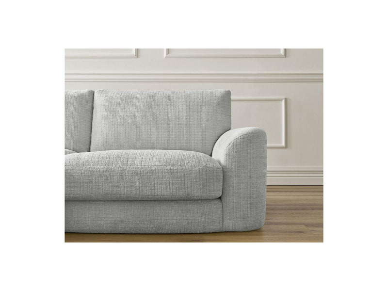 Canapé D'Angle Fixe - Leonore - Tissu Texturé - Angle Gauche