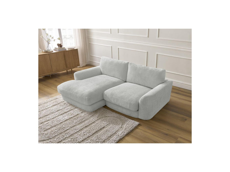 Canapé D'Angle Fixe - Leonore - Tissu Texturé - Angle Gauche