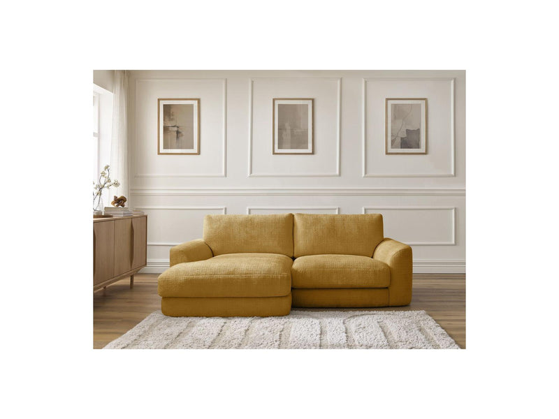 Canapé D'Angle Fixe - Leonore - Tissu Texturé - Angle Gauche