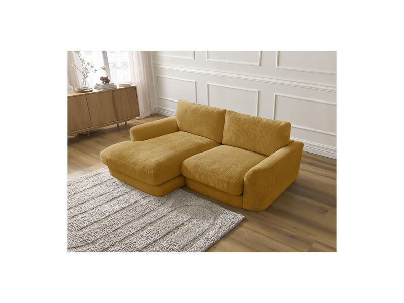 Canapé D'Angle Fixe - Leonore - Tissu Texturé - Angle Gauche