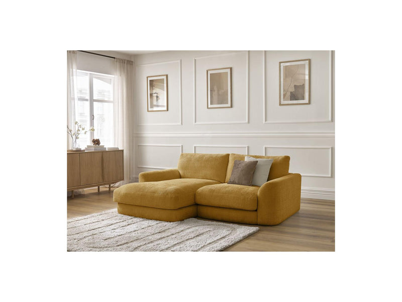 Canapé D'Angle Fixe - Leonore - Tissu Texturé - Angle Gauche