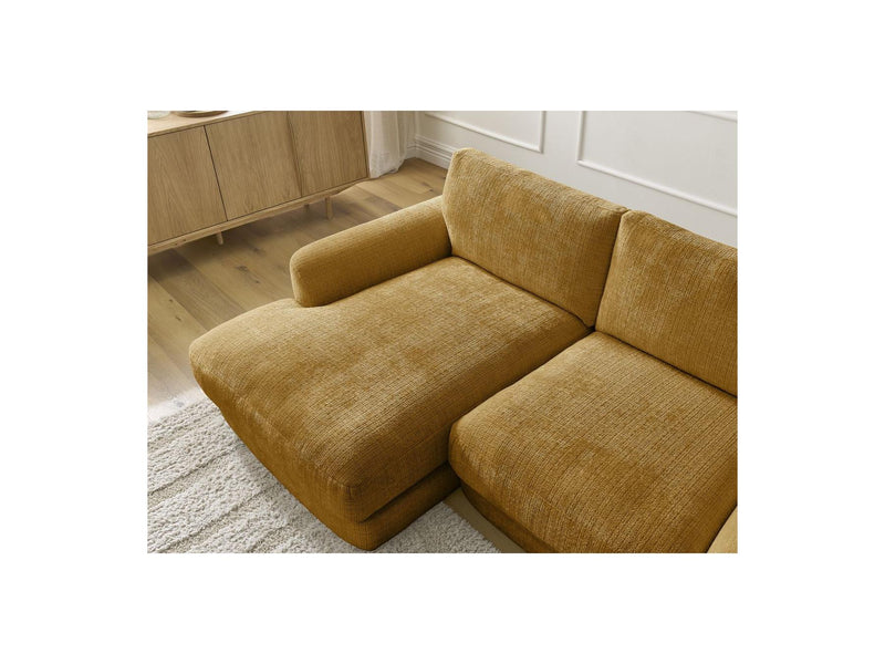 Canapé D'Angle Fixe - Leonore - Tissu Texturé - Angle Gauche