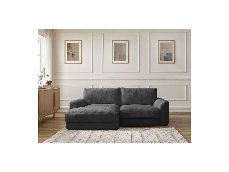 Canapé D'Angle Fixe - Leonore - Tissu Texturé - Angle Gauche