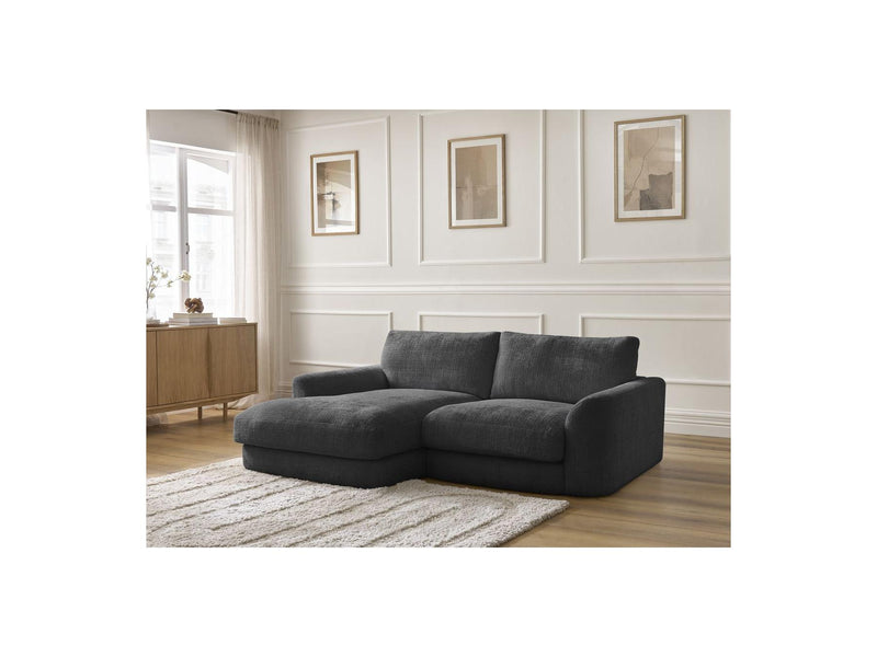 Canapé D'Angle Fixe - Leonore - Tissu Texturé - Angle Gauche