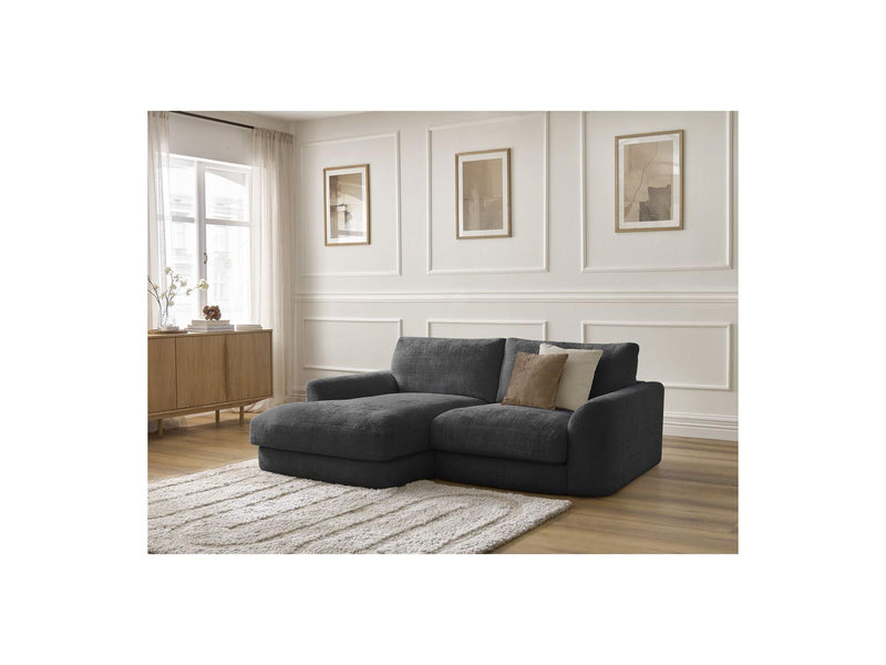Canapé D'Angle Fixe - Leonore - Tissu Texturé - Angle Gauche