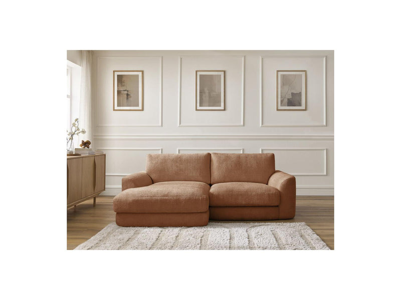 Canapé D'Angle Fixe - Leonore - Tissu Texturé - Angle Gauche