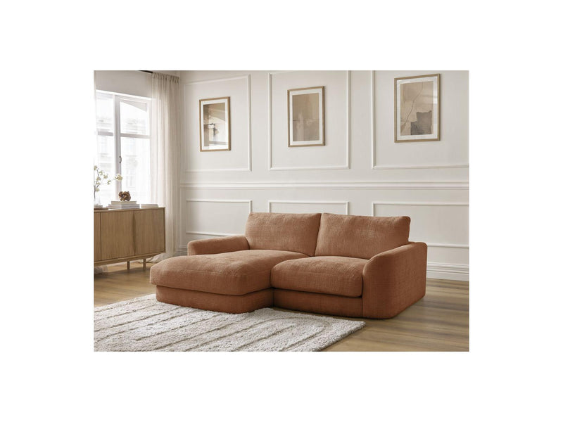 Canapé D'Angle Fixe - Leonore - Tissu Texturé - Angle Gauche