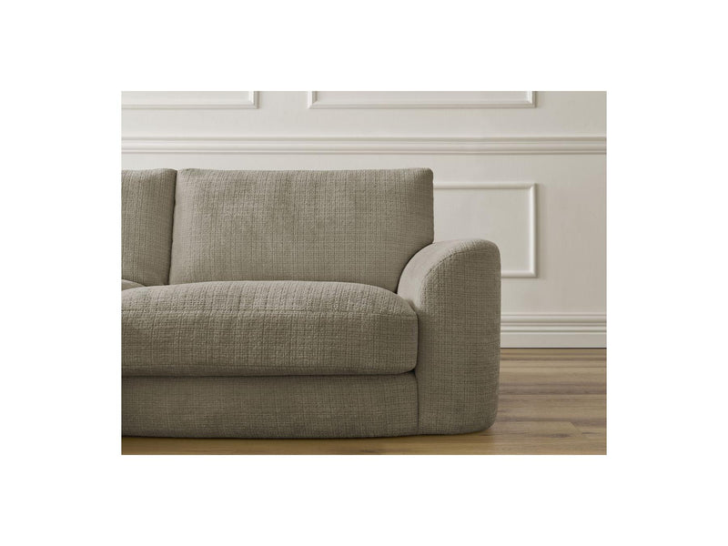 Canapé D'Angle Fixe - Leonore - Tissu Texturé - Angle Gauche