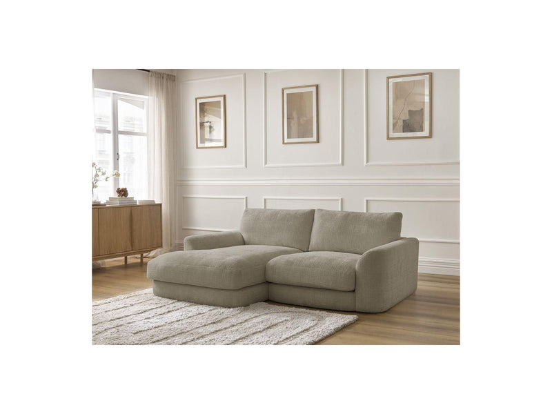 Canapé D'Angle Fixe - Leonore - Tissu Texturé - Angle Gauche