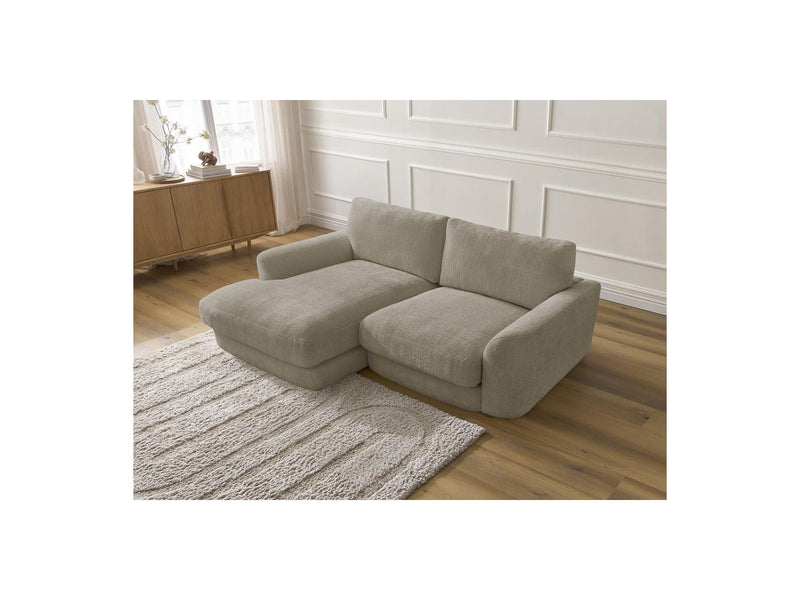 Canapé D'Angle Fixe - Leonore - Tissu Texturé - Angle Gauche