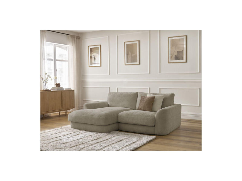 Canapé D'Angle Fixe - Leonore - Tissu Texturé - Angle Gauche