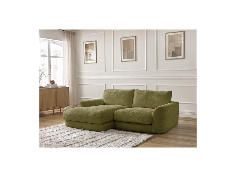 Canapé D'Angle Fixe - Leonore - Tissu Texturé - Angle Gauche
