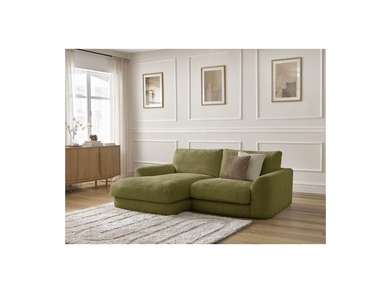 Canapé D'Angle Fixe - Leonore - Tissu Texturé - Angle Gauche