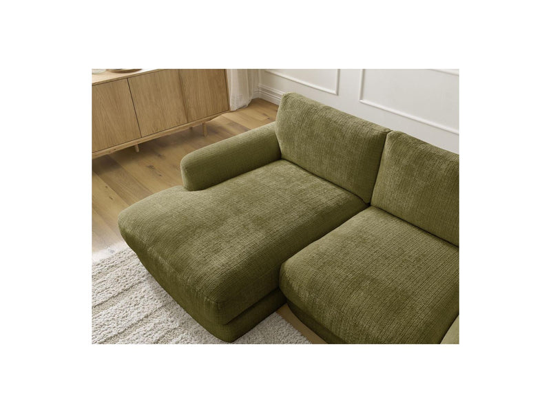 Canapé D'Angle Fixe - Leonore - Tissu Texturé - Angle Gauche