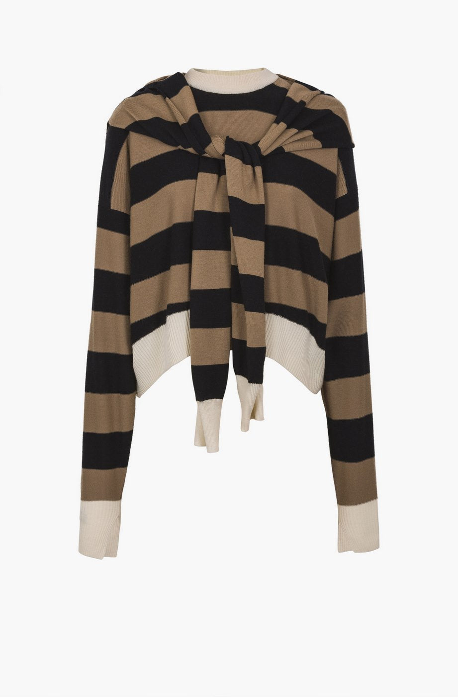 Trompe-L'Oeil Jumper - Stripes - Women