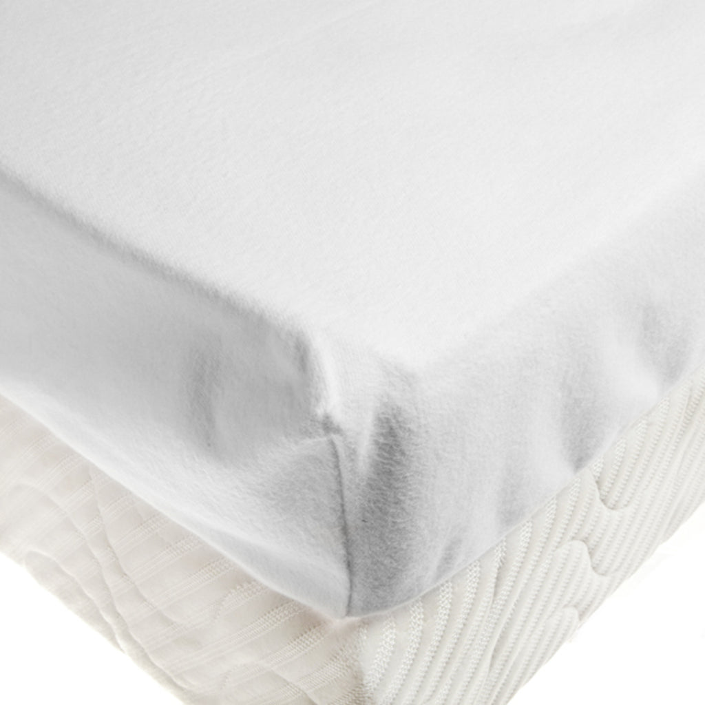 Uni Molleton Gratte - Drap Housse Double - Blanc