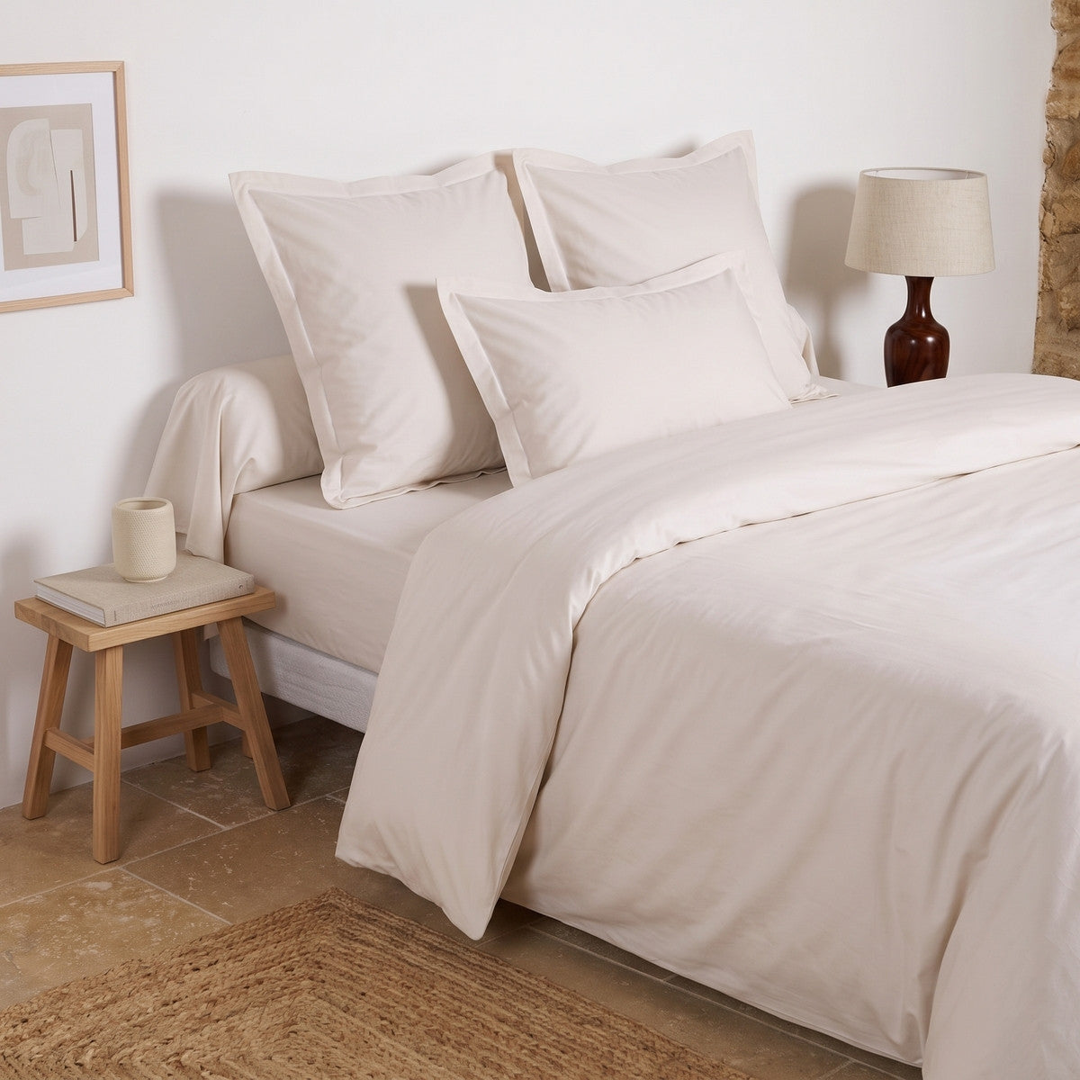 Uni Percale - Drap Housse - Platinium