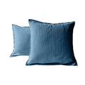 Gaze De Coton - Taie Oreiller - Bleu Jean
