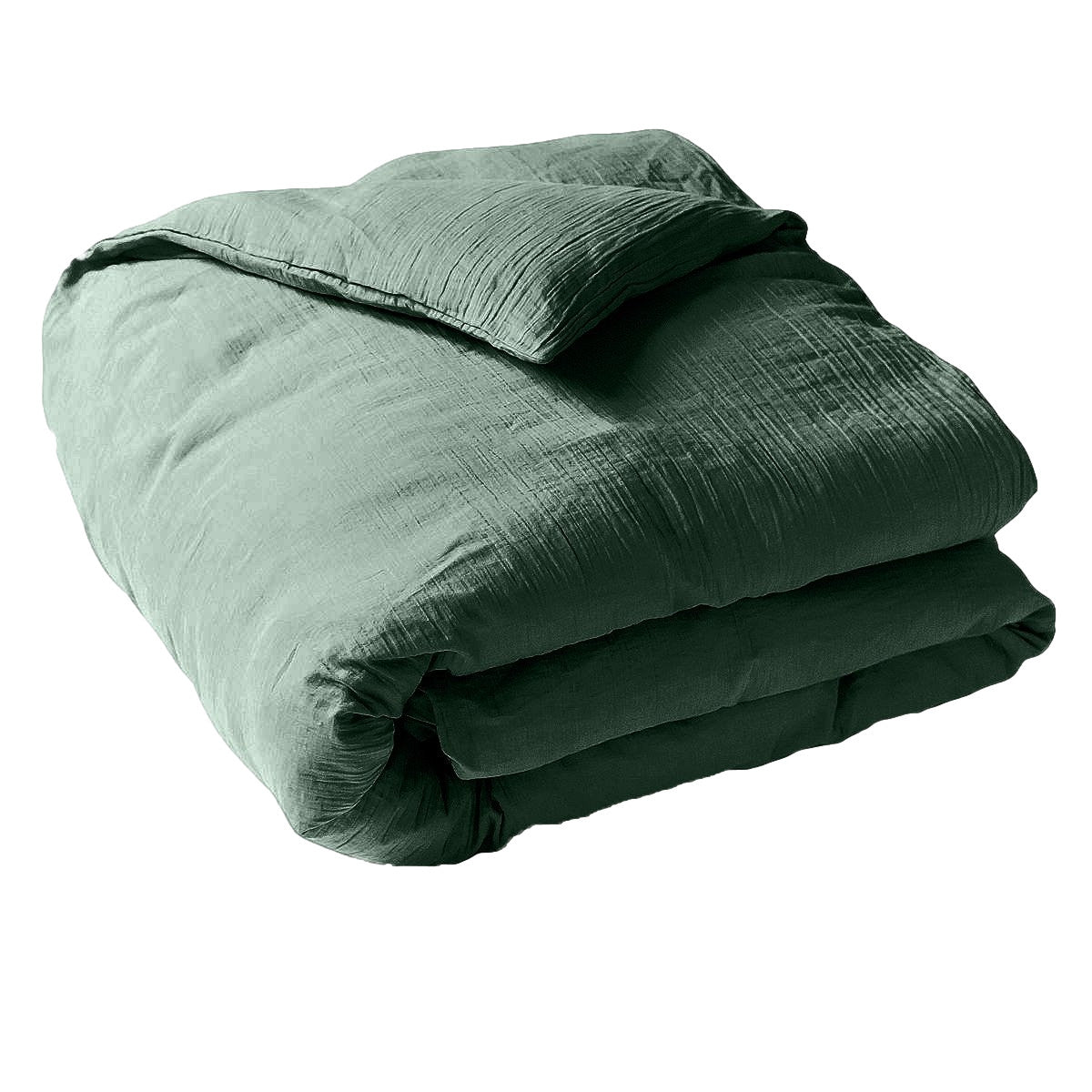 Gaze De Coton - Housse Couette - Vert Sapin