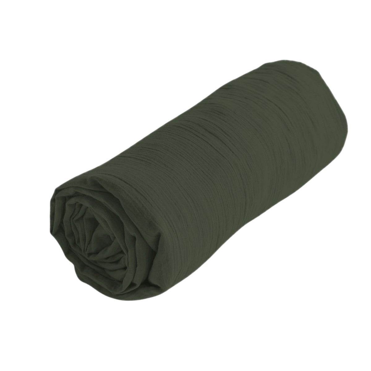 Gaze De Coton - Drap Housse - Vert Sapin