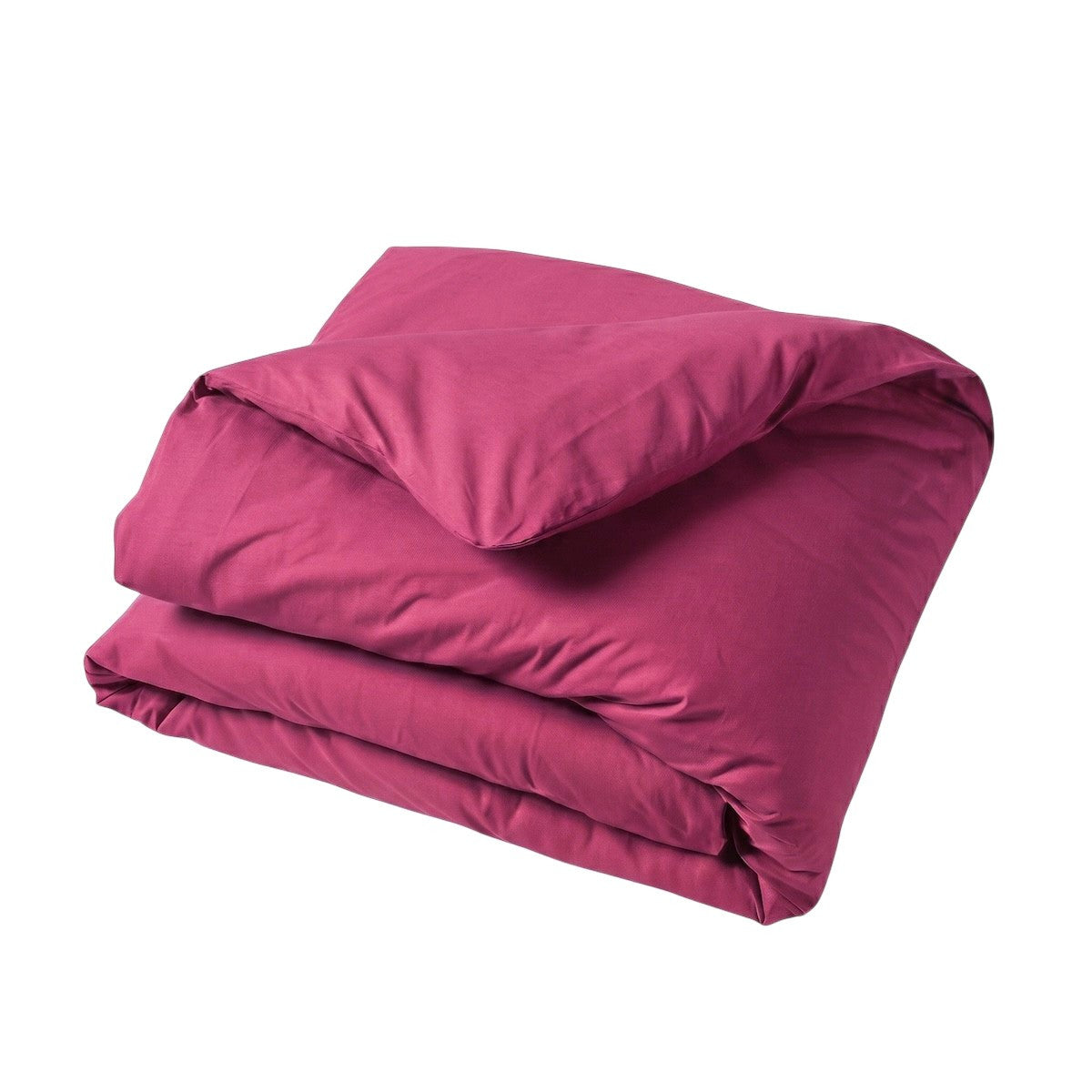 Uni Percale - Housse Couette - Framboise