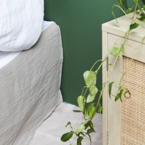 Gaze De Coton - Cache Sommier - Gris
