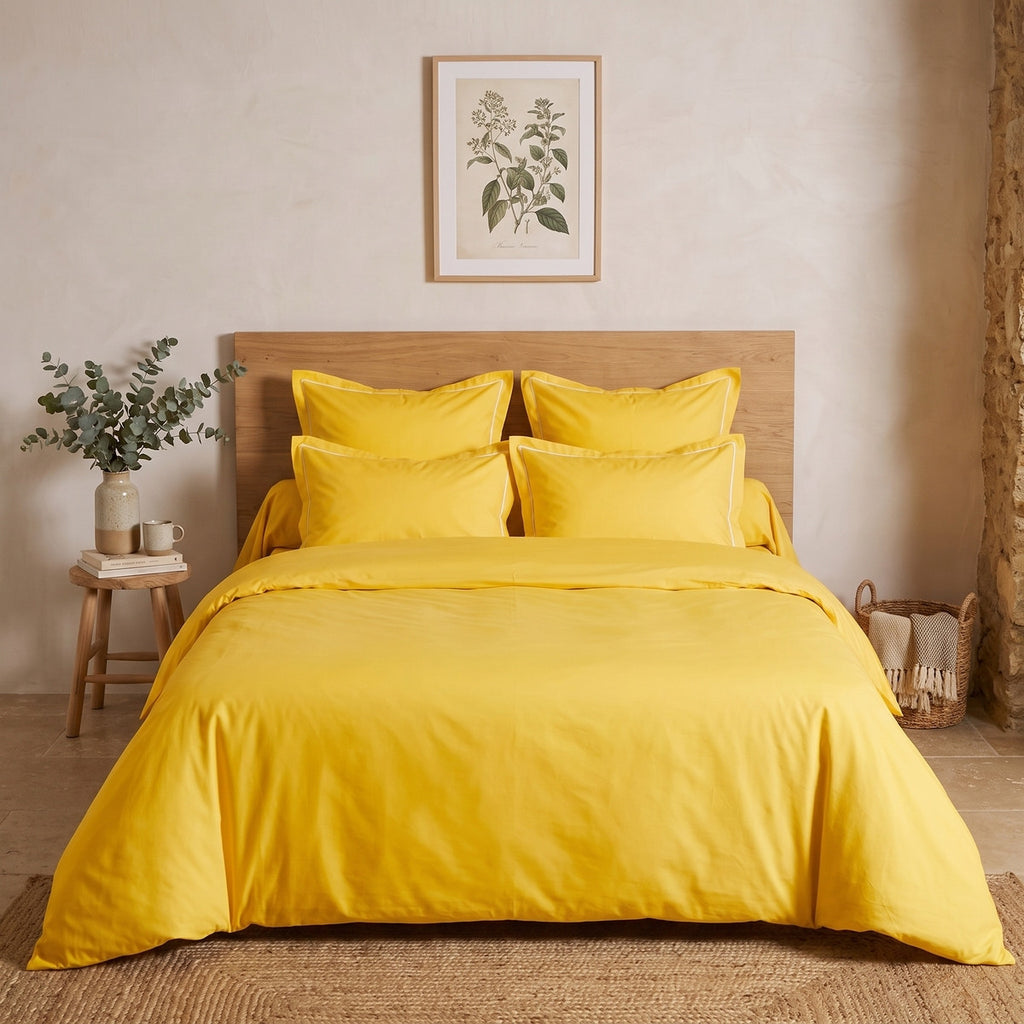 Uni Percale - Drap Housse - Safran