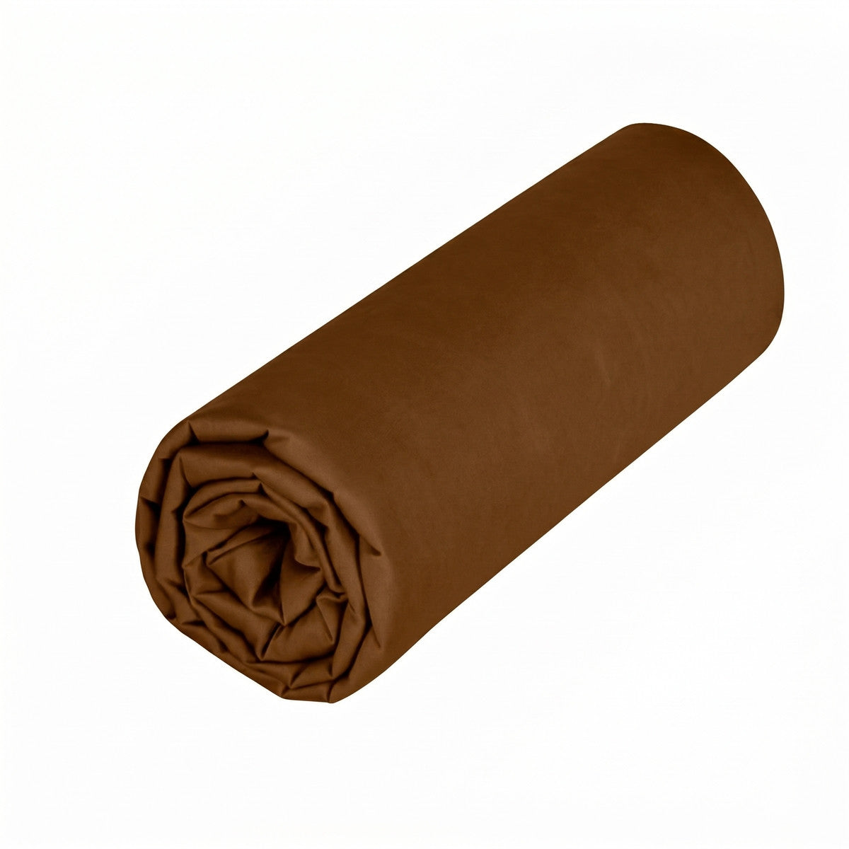 Uni Percale - Drap Housse Double - Marron
