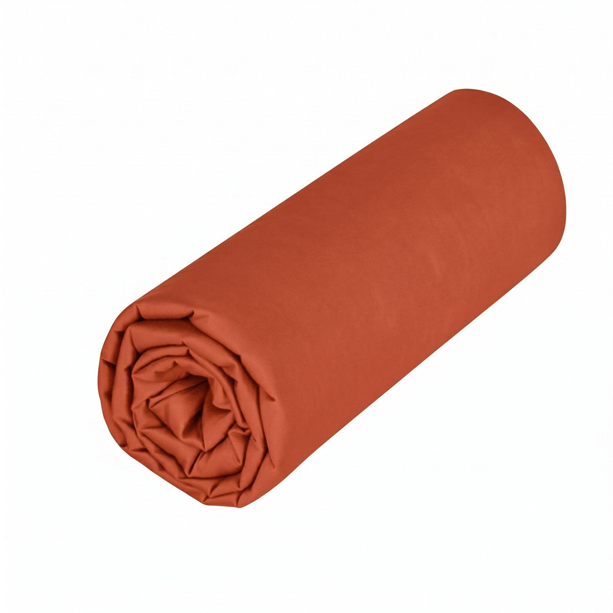 Uni Percale - Drap Housse Double - Terre Cuite