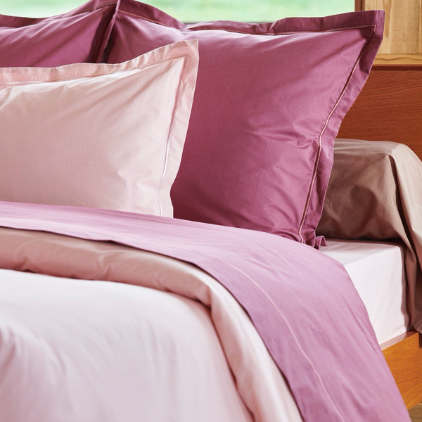 Uni Percale - Taie Traversin - Prune