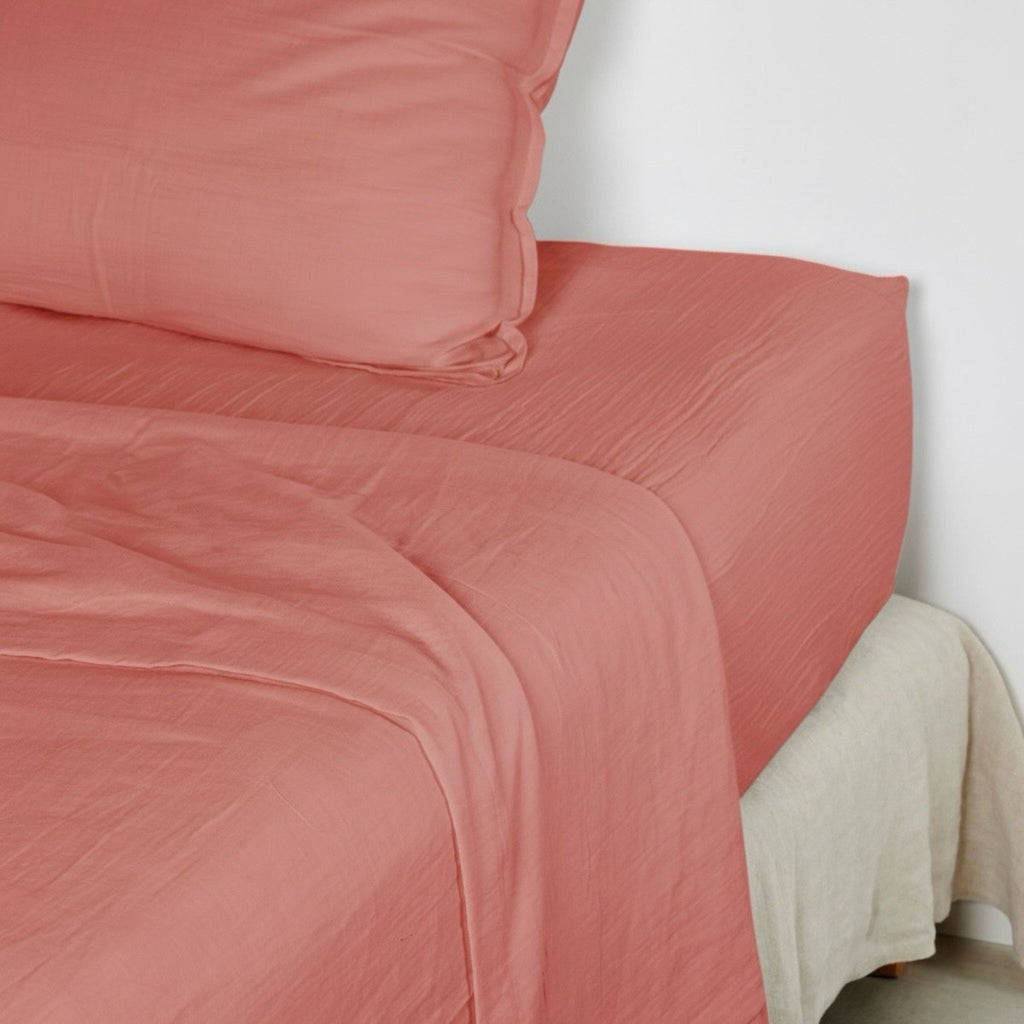 Gaze De Coton - Drap - Terracotta