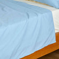 Unie Bdp Bicolore - Parure Drap - Bleu/Ivoire