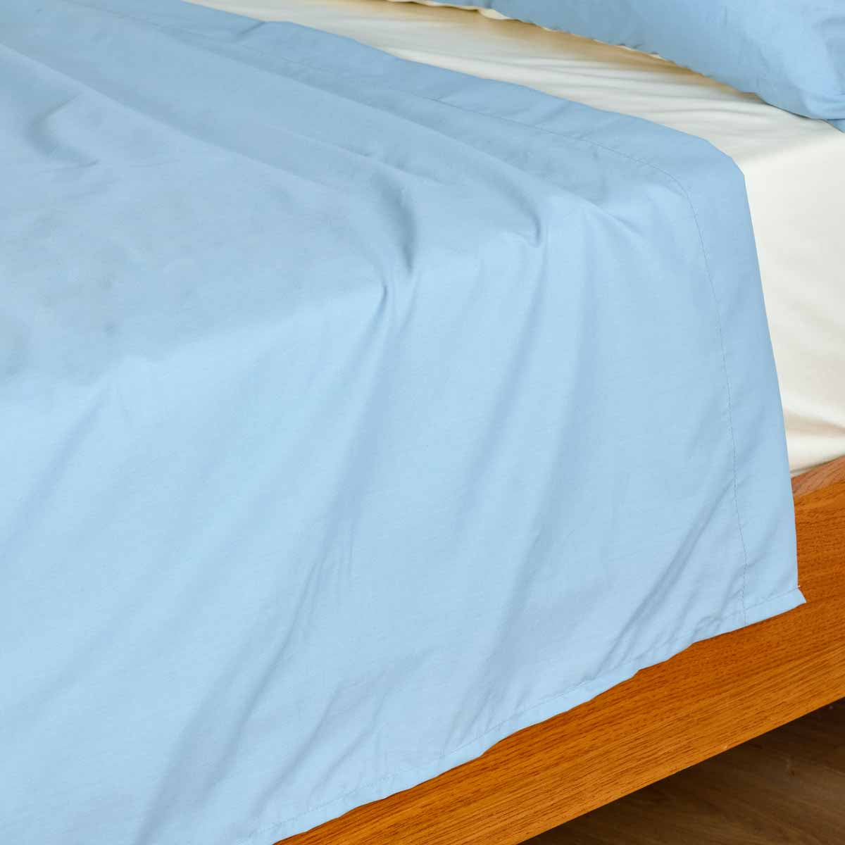 Unie Bdp Bicolore - Parure Drap - Bleu/Ivoire