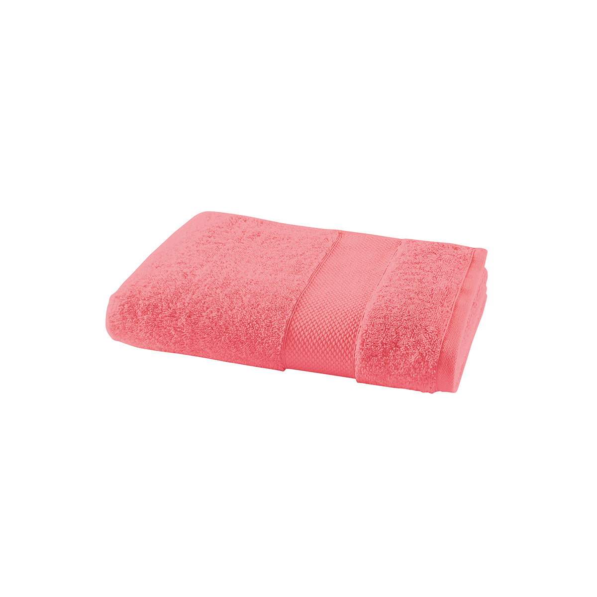 Éponge Unie - Serviette de Toilette - Corail
